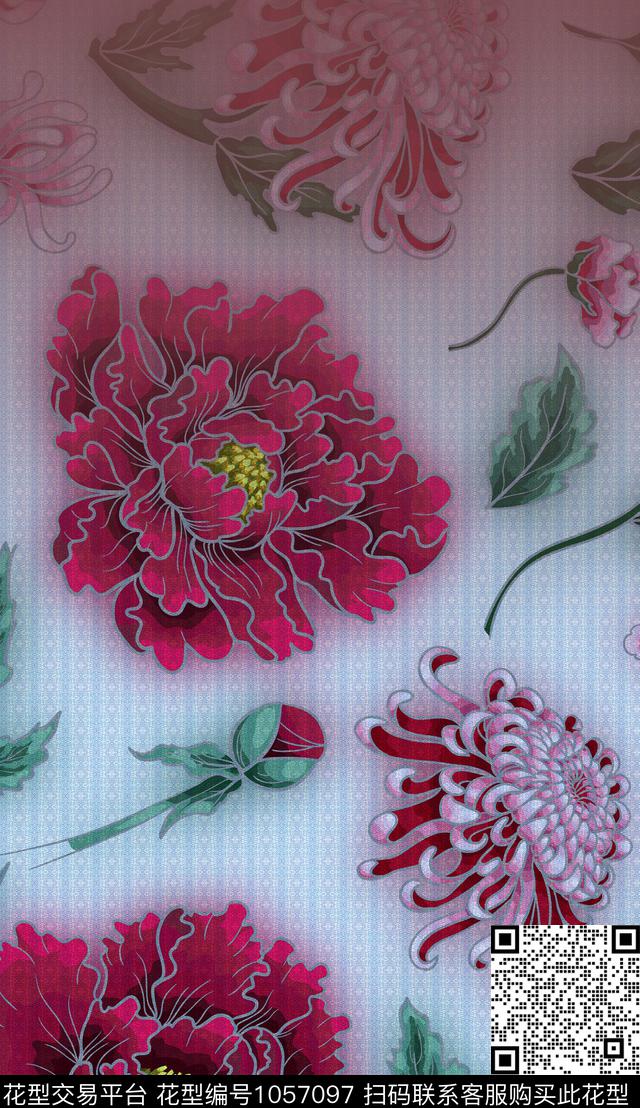 数码华亿平台定位花花卉数码印花华亿平台下载（图片编号: 1057097） - 瓦栏（Walan）