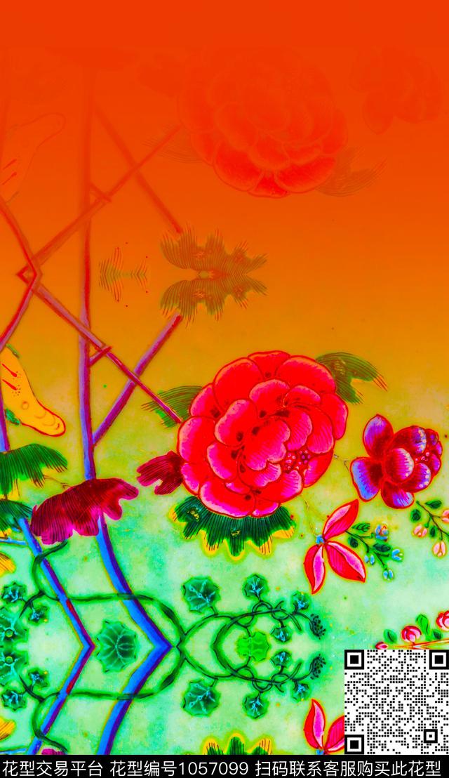 数码华亿平台定位花花卉数码印花华亿平台下载（图片编号: 1057099） - 瓦栏（Walan）