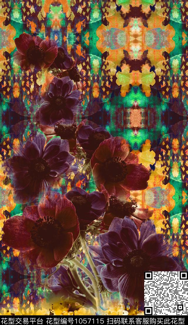 数码华亿平台定位花花卉数码印花华亿平台下载（图片编号: 1057115） - 瓦栏（Walan）