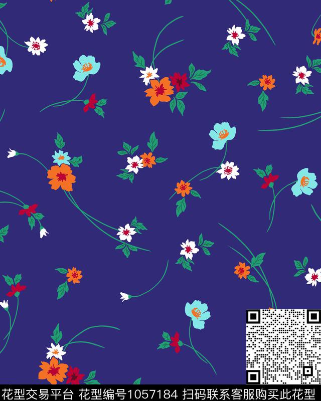 小碎花女装复古传统印花华亿平台下载（图片编号: 1057184） - 瓦栏（Walan）