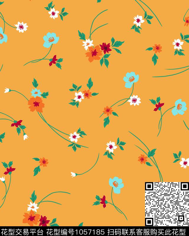 小碎花女装复古传统印花华亿平台下载（图片编号: 1057185） - 瓦栏（Walan）