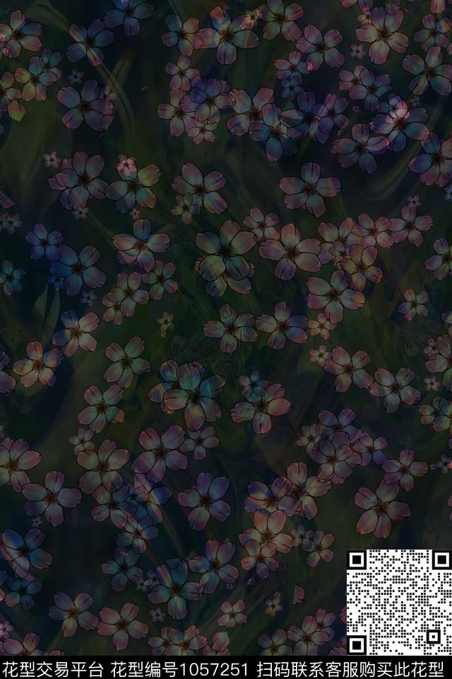 数码华亿平台春夏华亿平台花卉数码印花华亿平台下载（图片编号: 1057251） - 瓦栏（Walan）