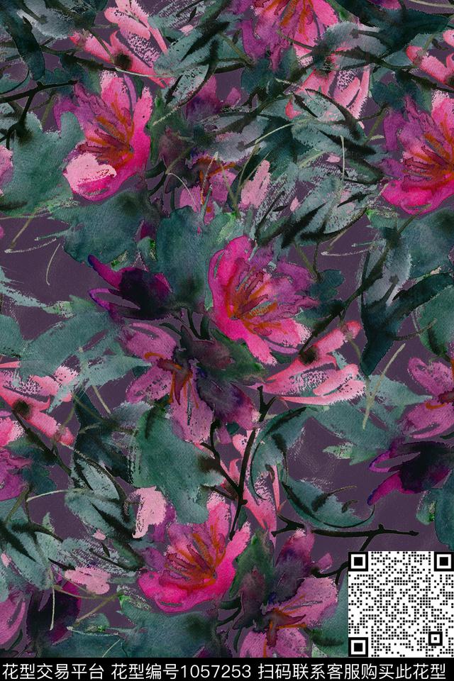 数码华亿平台春夏华亿平台花卉数码印花华亿平台下载（图片编号: 1057253） - 瓦栏（Walan）