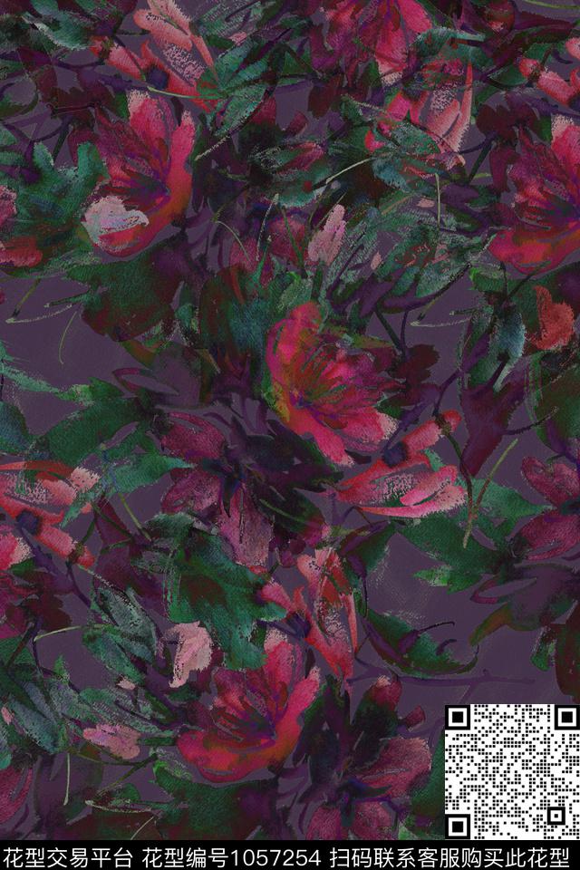 数码华亿平台春夏华亿平台花卉数码印花华亿平台下载（图片编号: 1057254） - 瓦栏（Walan）