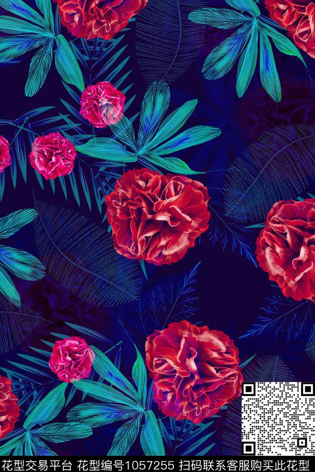 数码华亿平台春夏华亿平台花卉数码印花华亿平台下载（图片编号: 1057255） - 瓦栏（Walan）