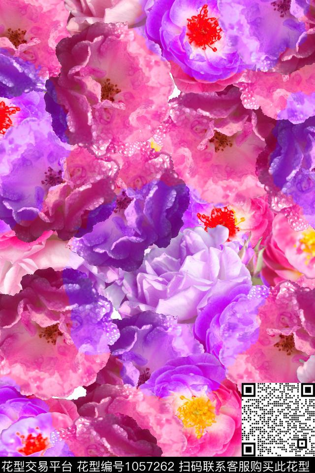 数码华亿平台春夏华亿平台花卉数码印花华亿平台下载（图片编号: 1057262） - 瓦栏（Walan）