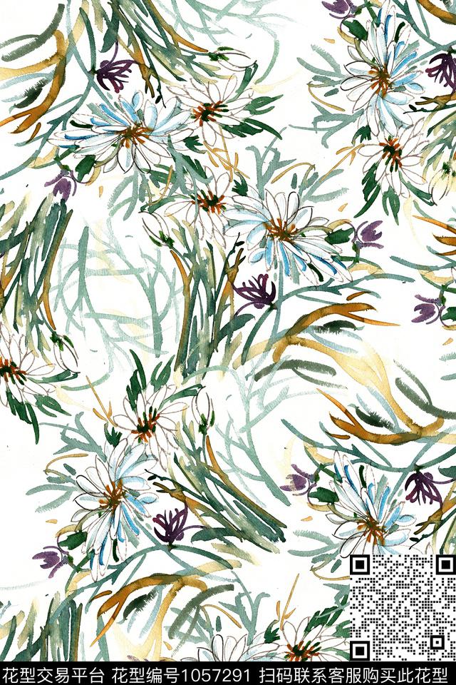 数码华亿平台春夏华亿平台花卉数码印花华亿平台下载（图片编号: 1057291） - 瓦栏（Walan）