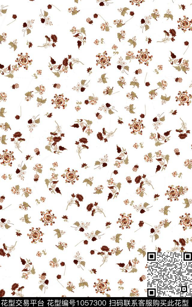数码华亿平台小碎花花卉数码印花华亿平台下载（图片编号: 1057300） - 瓦栏（Walan）