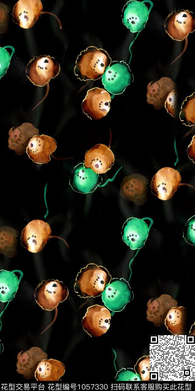 抽象花卉小碎花手绘花卉数码印花华亿平台下载（图片编号: 1057330） - 瓦栏（Walan）