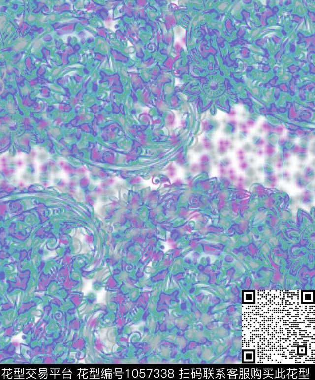 线条抽象几何数码印花华亿平台下载（图片编号: 1057338） - 瓦栏（Walan）