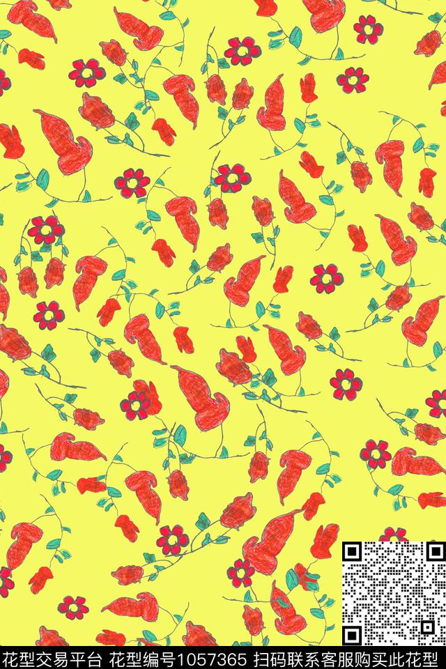 数码华亿平台春夏华亿平台花卉数码印花华亿平台下载（图片编号: 1057365） - 瓦栏（Walan）