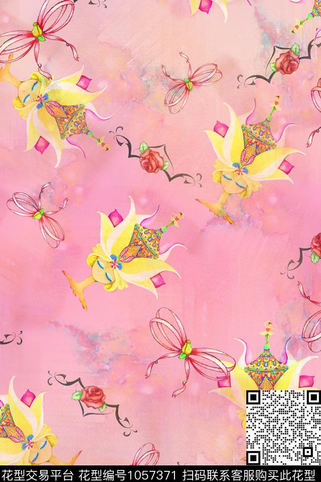 数码华亿平台趣味手绘花卉数码印花华亿平台下载（图片编号: 1057371） - 瓦栏（Walan）