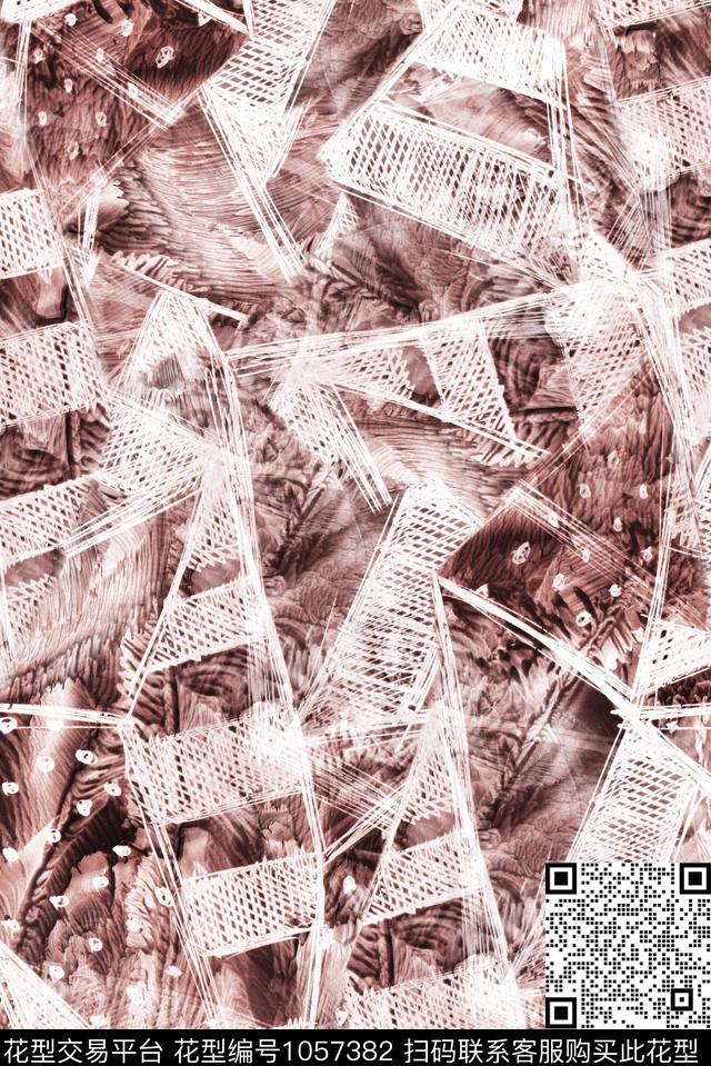 条纹民族风格子数码印花华亿平台下载（图片编号: 1057382） - 瓦栏（Walan）