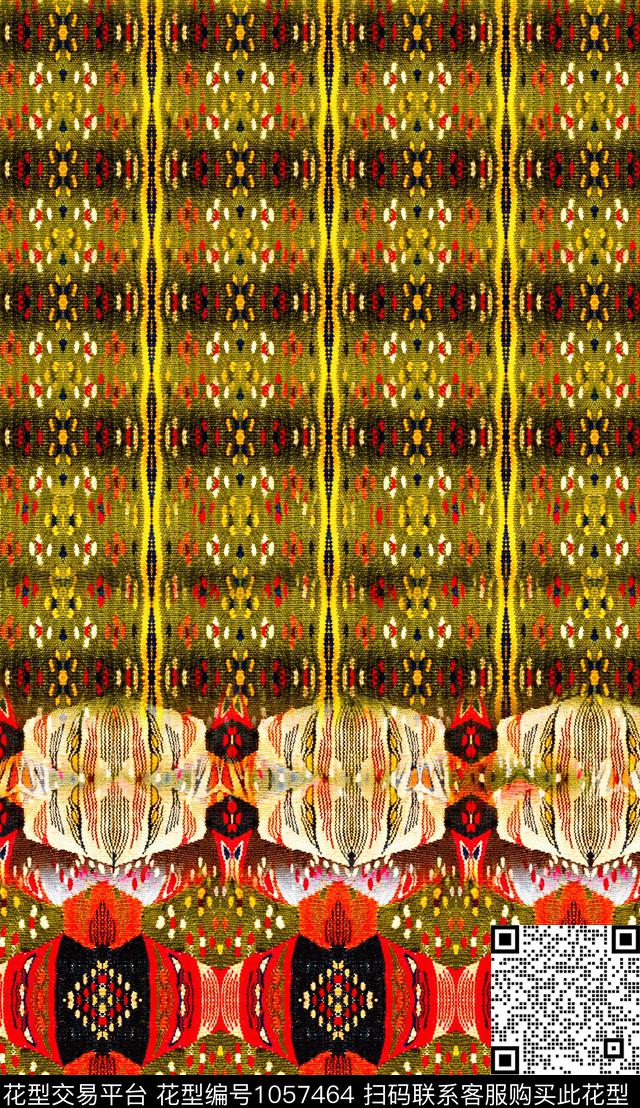 数码华亿平台波西米亚定位花数码印花华亿平台下载（图片编号: 1057464） - 瓦栏（Walan）