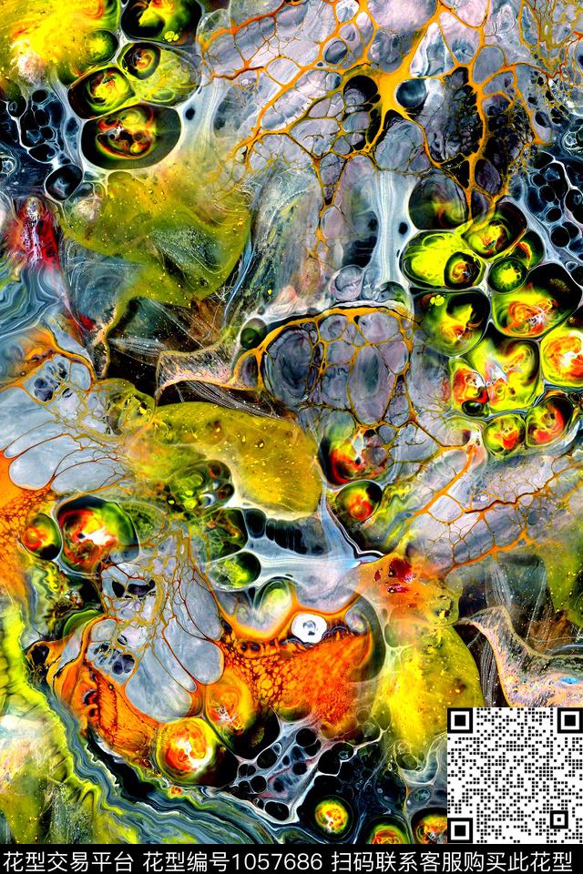 抽象几何纹理数码印花华亿平台下载（图片编号: 1057686） - 瓦栏（Walan）