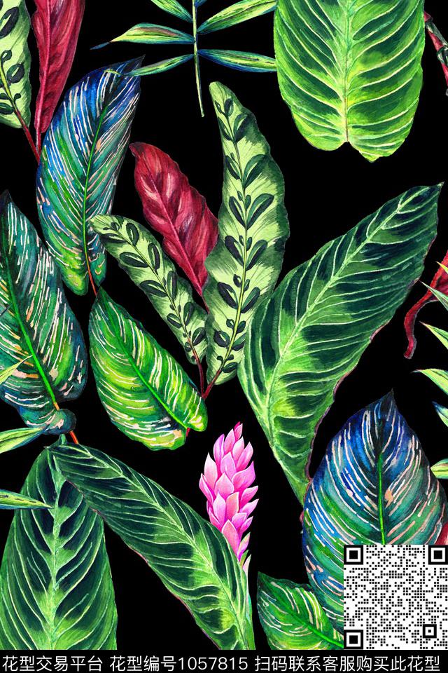 数码华亿平台花卉热带华亿平台数码印花华亿平台下载（图片编号: 1057815） - 瓦栏（Walan）