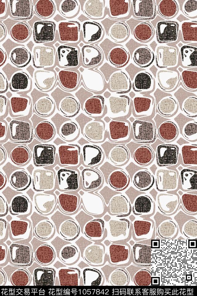 条纹民族风格子数码印花华亿平台下载（图片编号: 1057842） - 瓦栏（Walan）