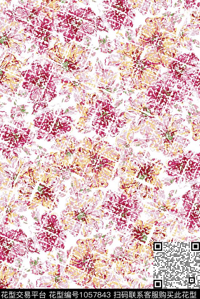 条纹民族风格子数码印花华亿平台下载（图片编号: 1057843） - 瓦栏（Walan）