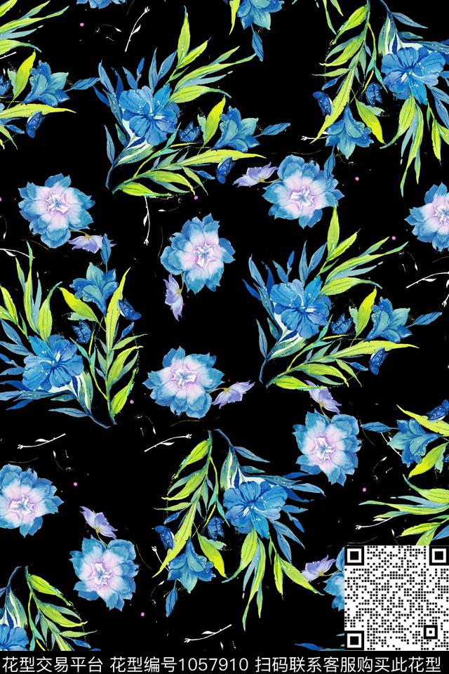 衬衫花卉大牌风数码印花华亿平台下载（图片编号: 1057910） - 瓦栏（Walan）