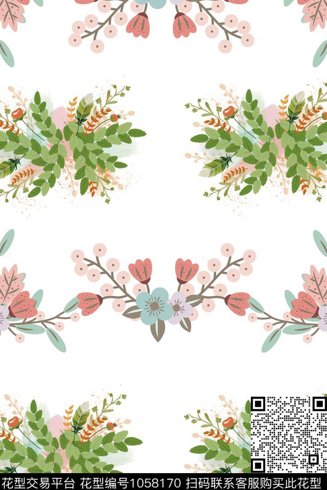 清爽底花卉淑女日本数码印花华亿平台下载（图片编号: 1058170） - 瓦栏（Walan）