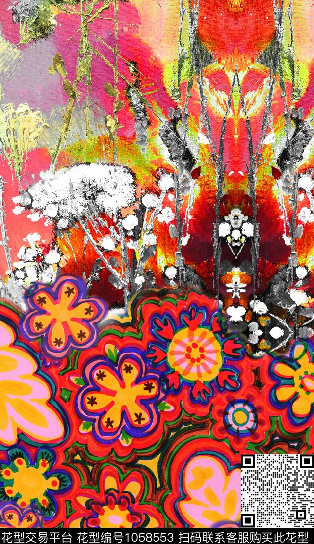 数码华亿平台定位花花卉数码印花华亿平台下载（图片编号: 1058553） - 瓦栏（Walan）