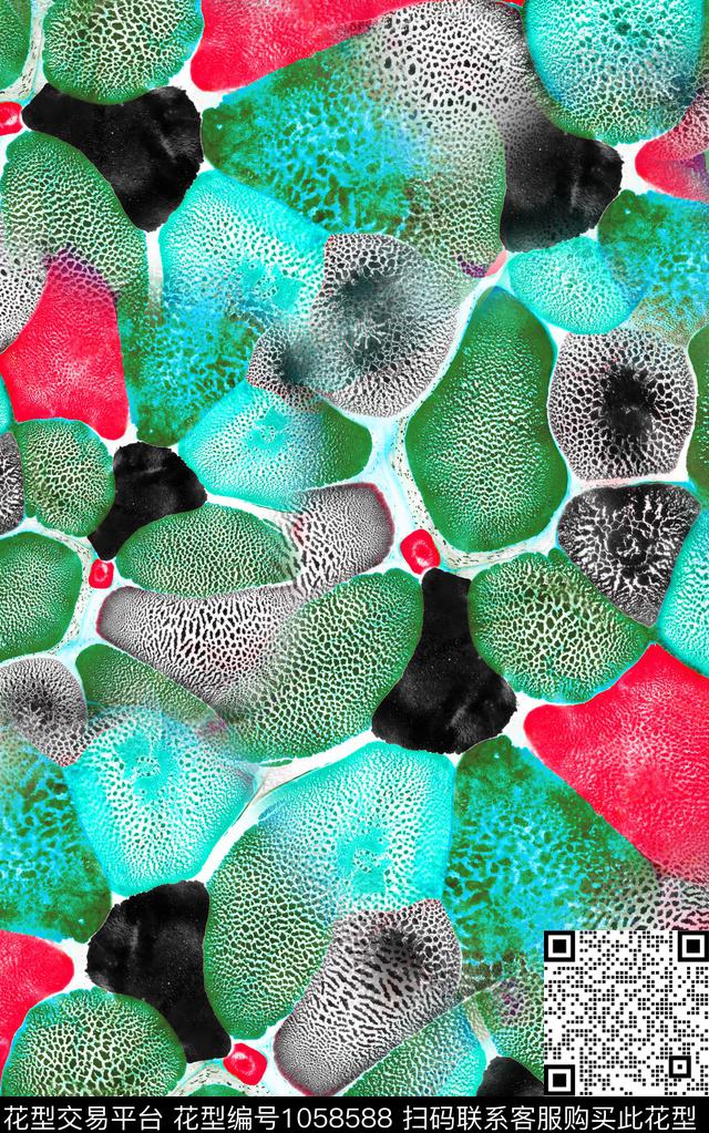 数码华亿平台涂鸦抽象数码印花华亿平台下载（图片编号: 1058588） - 瓦栏（Walan）