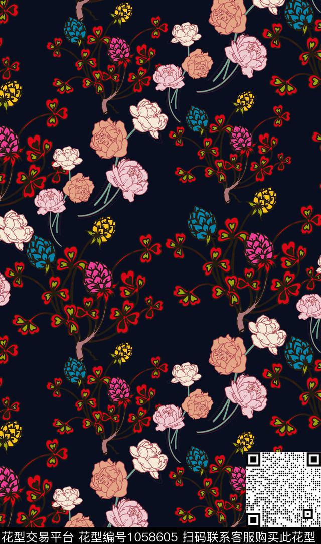 花卉女装小碎花数码印花华亿平台下载（图片编号: 1058605） - 瓦栏（Walan）