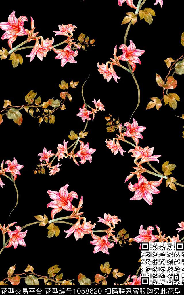 数码华亿平台小碎花花卉数码印花华亿平台下载（图片编号: 1058620） - 瓦栏（Walan）