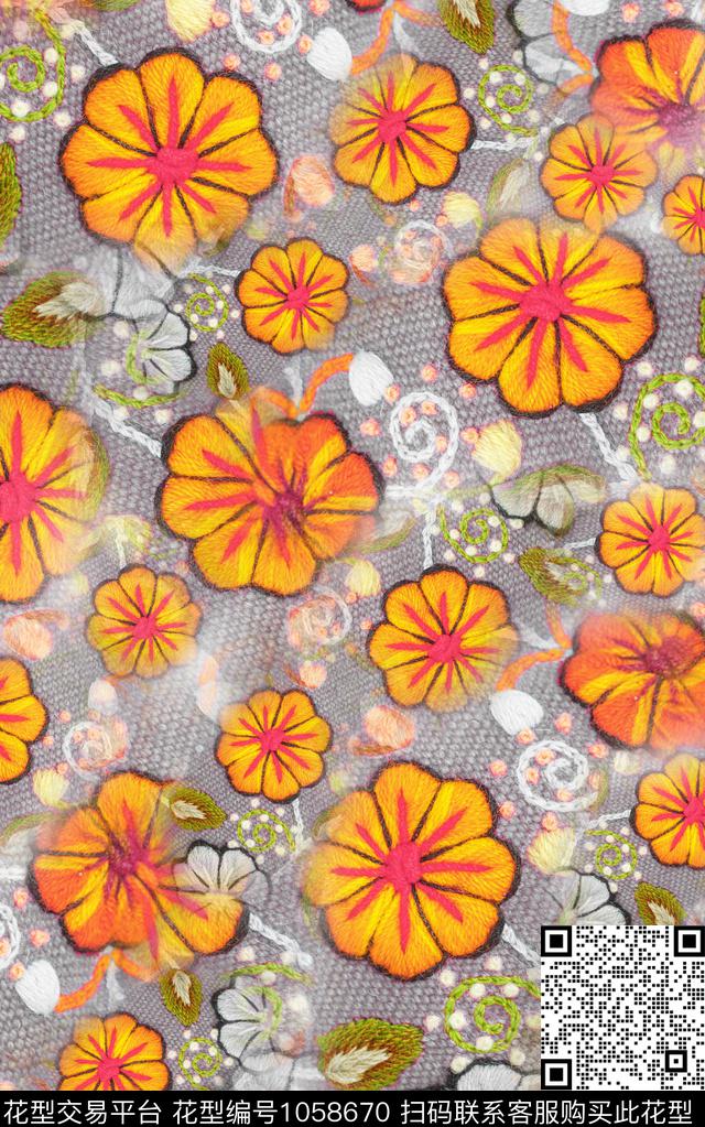 线条肌理布纹数码印花华亿平台下载（图片编号: 1058670） - 瓦栏（Walan）