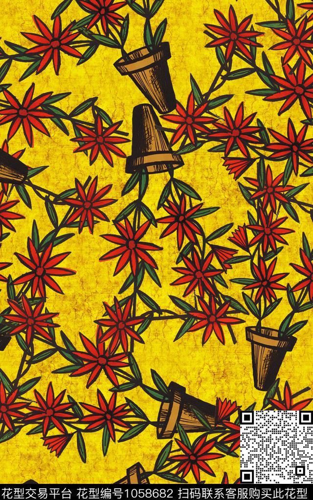 小碎花肌理花卉数码印花华亿平台下载（图片编号: 1058682） - 瓦栏（Walan）