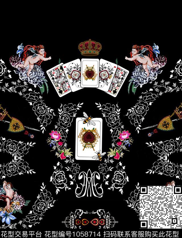 数码华亿平台抽象男装数码印花华亿平台下载（图片编号: 1058714） - 瓦栏（Walan）