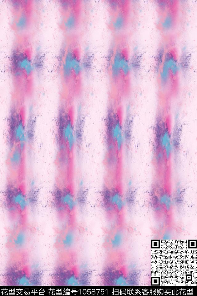 淑女泼墨渐变传统印花华亿平台下载（图片编号: 1058751） - 瓦栏（Walan）