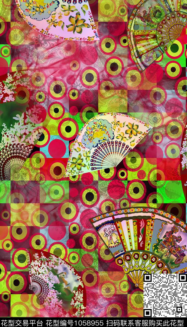 数码华亿平台花卉女装数码印花华亿平台下载（图片编号: 1058955） - 瓦栏（Walan）