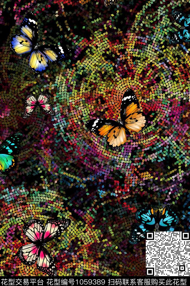 卡通花卉女装数码印花华亿平台下载（图片编号: 1059389） - 瓦栏（Walan）