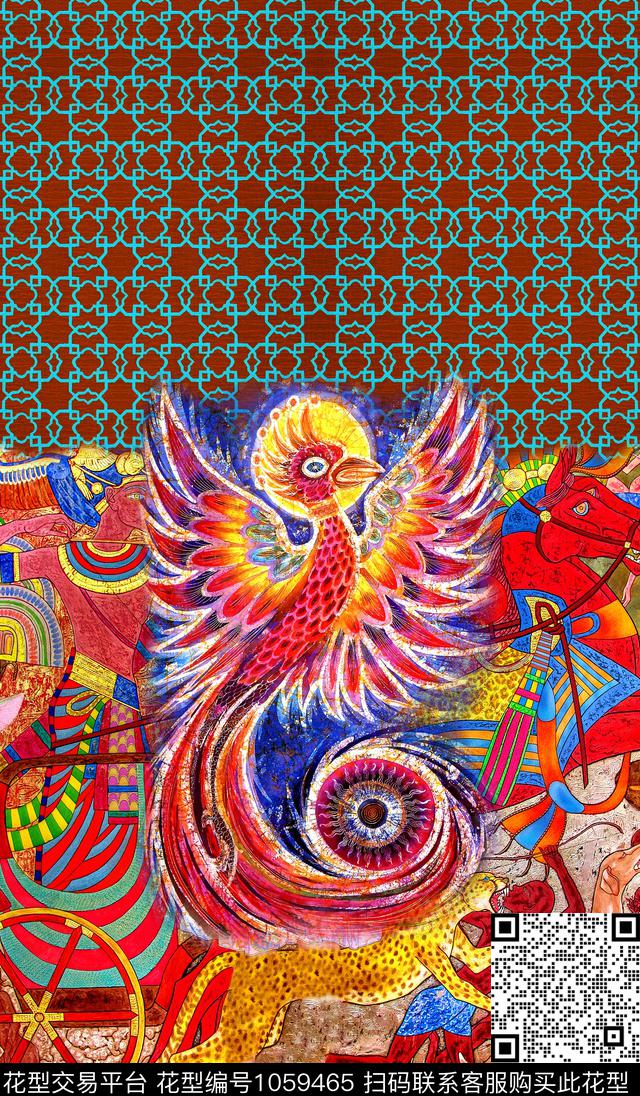 民族风肌理扎染华亿平台数码印花华亿平台下载（图片编号: 1059465） - 瓦栏（Walan）