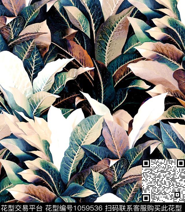 数码华亿平台花卉大牌风数码印花华亿平台下载（图片编号: 1059536） - 瓦栏（Walan）