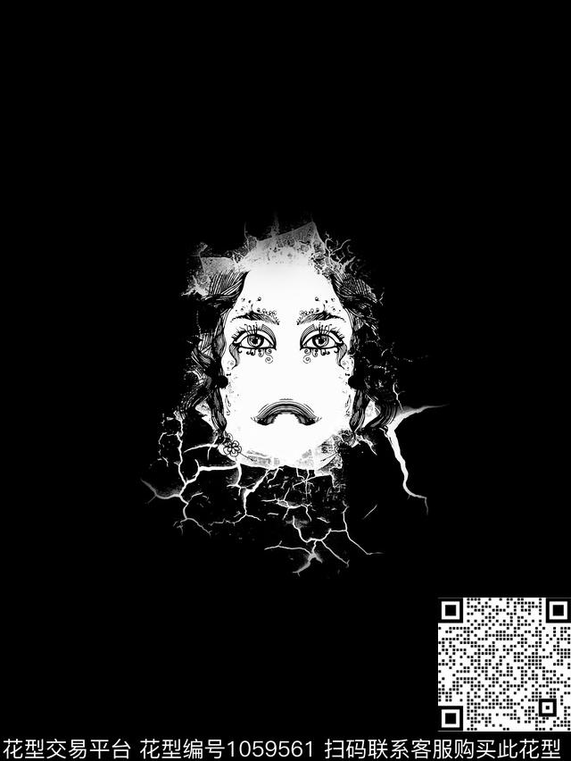 潮牌男T人物数码印花华亿平台下载（图片编号: 1059561） - 瓦栏（Walan）