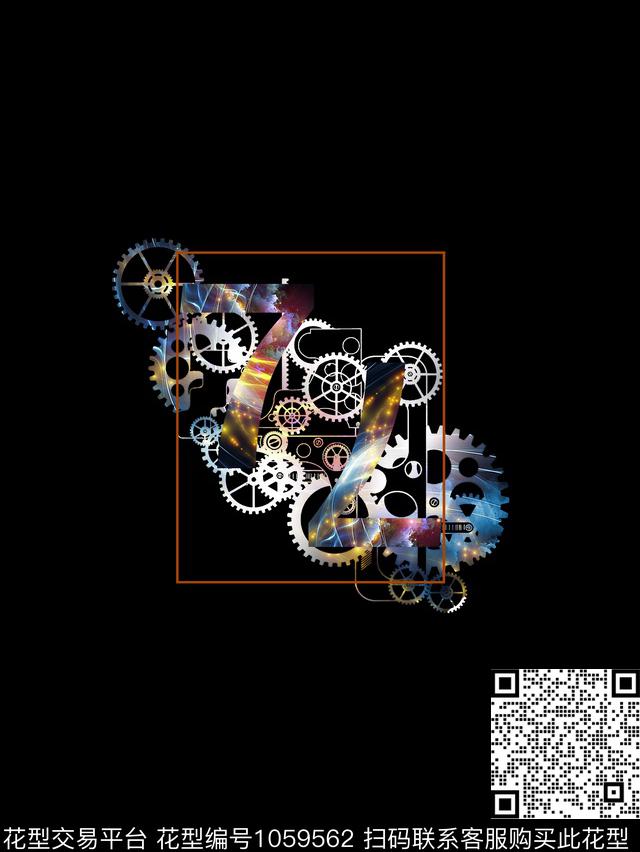 潮牌男T齿轮数码印花华亿平台下载（图片编号: 1059562） - 瓦栏（Walan）