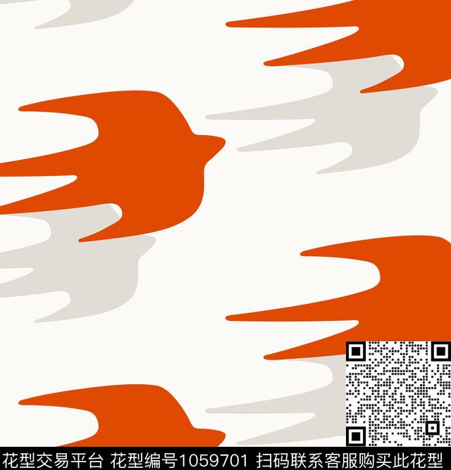 卡通动物传统华亿平台喜鹊数码印花华亿平台下载（图片编号: 1059701） - 瓦栏（Walan）