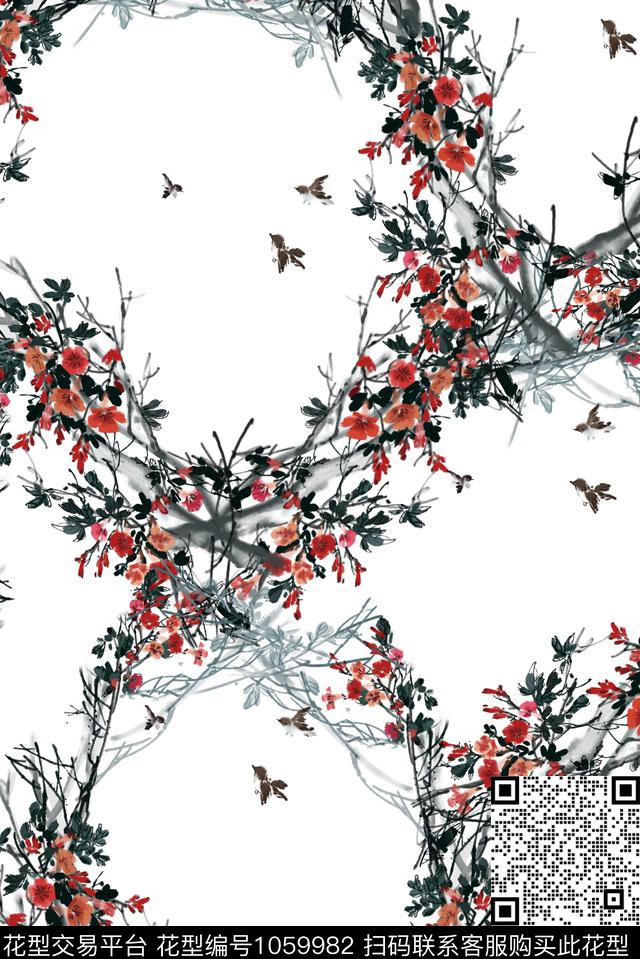 数码华亿平台小碎花手绘花卉数码印花华亿平台下载（图片编号: 1059982） - 瓦栏（Walan）