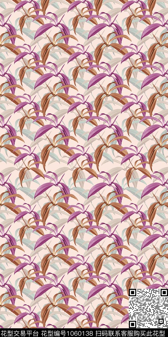 数码华亿平台水彩花卉花卉数码印花华亿平台下载（图片编号: 1060138） - 瓦栏（Walan）