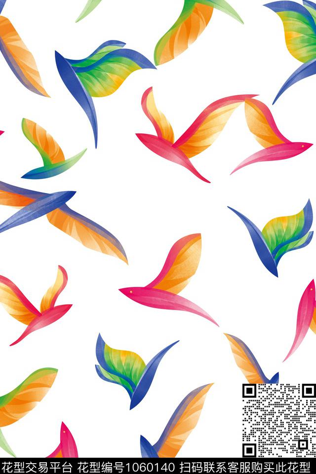 女装动物鸟数码印花华亿平台下载（图片编号: 1060140） - 瓦栏（Walan）