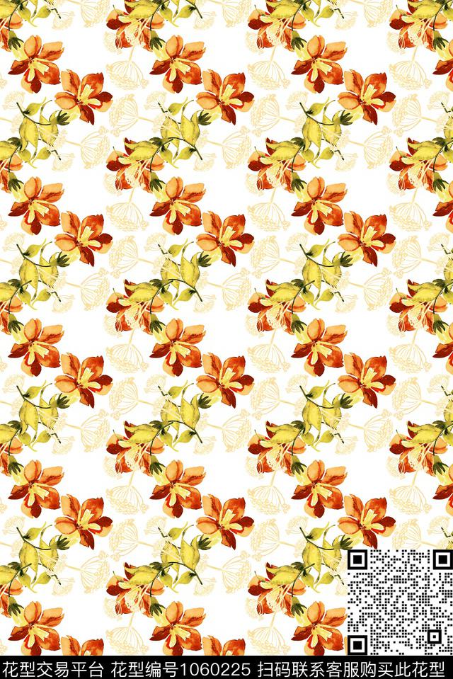 民族风小碎花抽象数码印花华亿平台下载（图片编号: 1060225） - 瓦栏（Walan）
