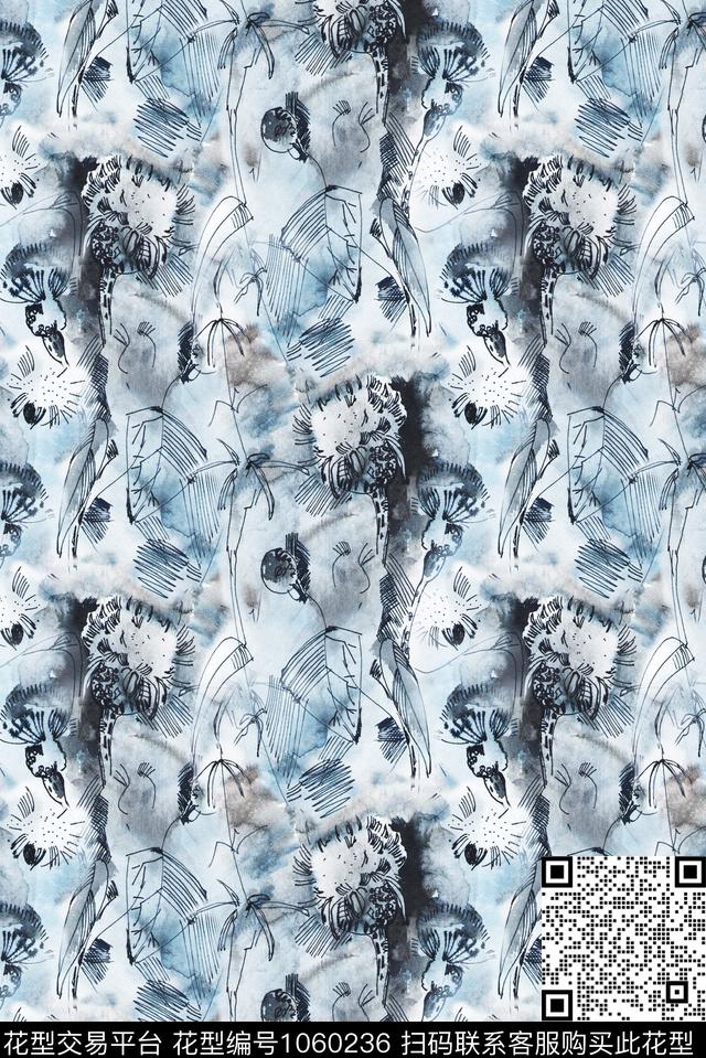 民族风小碎花抽象数码印花华亿平台下载（图片编号: 1060236） - 瓦栏（Walan）