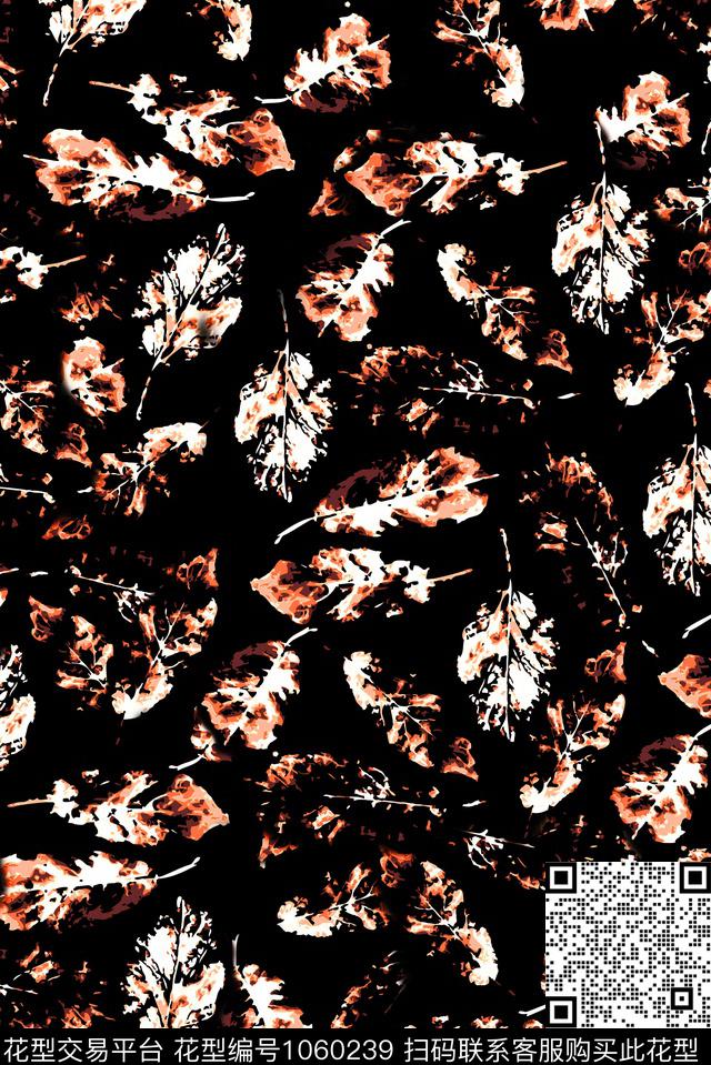 民族风抽象花卉数码印花华亿平台下载（图片编号: 1060239） - 瓦栏（Walan）