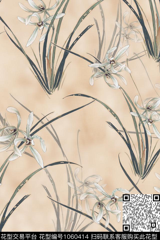 中国风女装素雅数码印花华亿平台下载（图片编号: 1060414） - 瓦栏（Walan）