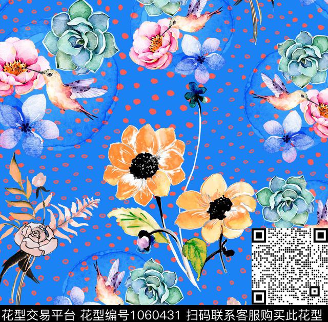 数码华亿平台花卉女装数码印花华亿平台下载（图片编号: 1060431） - 瓦栏（Walan）