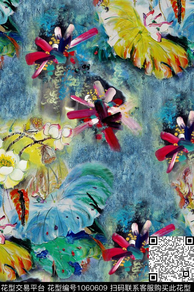 肌理油画华亿平台数码印花华亿平台下载（图片编号: 1060609） - 瓦栏（Walan）