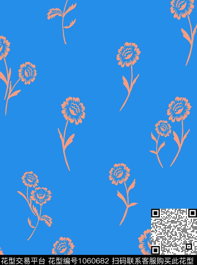 连衣裙花卉女装传统印花华亿平台下载（图片编号: 1060682） - 瓦栏（Walan）