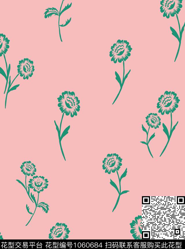 连衣裙花卉女装传统印花华亿平台下载（图片编号: 1060684） - 瓦栏（Walan）